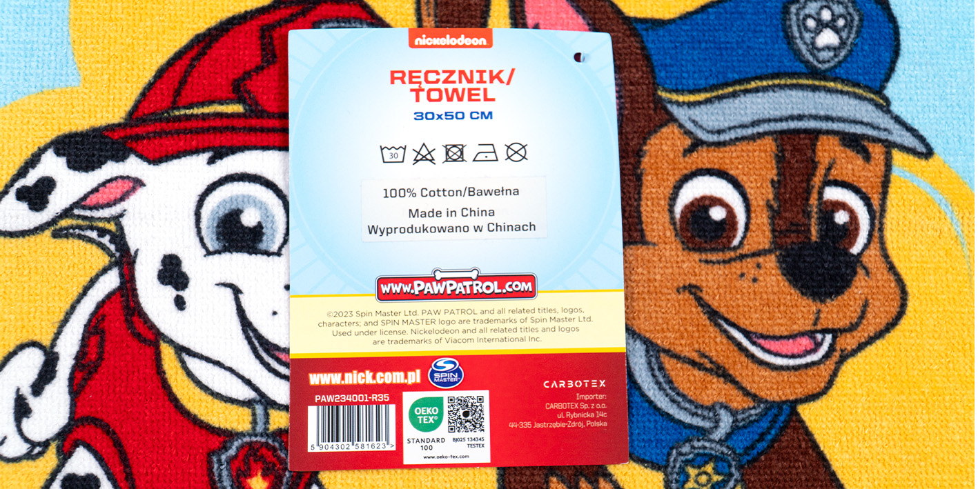 Ręcznik 30x50 cm psi patrol hi there 5904302581623 PAW234001-R35